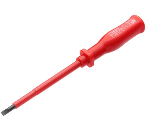 Отвертка изолированная 1000 В, CrV сталь, пластиковая ручка  5х125 мм SL FIT IT Отвертка изолированная 1000 В, CrV сталь, пластиковая ручка  5х125 мм SL FIT IT