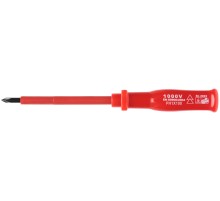 Отвертка изолированная 1000 В, CrV сталь, пластиковая ручка  РН1 х 100 мм FIT IT