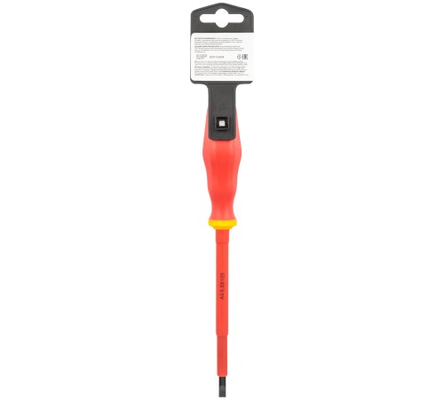 Отвертка изолированная 1000 В, CrV сталь, прорезиненная ручка 5,5х125 мм SL FIT IT