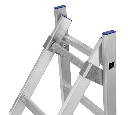 Лестница, 2 х 8 ступеней, алюминиевая, двухсекционная, Сибртех