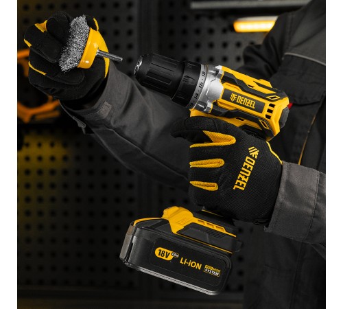 Щетка для дрели, 65 мм, Чашка, со шпилькой , нержавеющая витая проволока Denzel