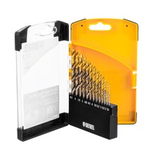 Набор сверл по металлу, 1,5-6,5мм, Р6М5К8-TiN, Golden Tip, 13 шт Denzel