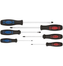 Отвертки "Стандарт", CrV сталь, магнитный наконечник, прорезиненные ручки, блистер, набор 6 шт. КУРС Отвертки "Стандарт", CrV сталь, магнитный наконечник, прорезиненные ручки, блистер, набор 6 шт. КУРС