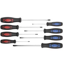 Отвертки "Стандарт", CrV сталь, магнитный наконечник, прорезиненные ручки, блистер, набор 8 шт. КУРС Отвертки "Стандарт", CrV сталь, магнитный наконечник, прорезиненные ручки, блистер, набор 8 шт. КУРС