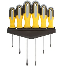Отвертки "Старт", CrV сталь, прорезиненные ручки, на держателе, набор 6 шт. FIT IT