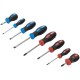 Отвертки "Универсал", CrV сталь, прорезиненные ручки, пластиковый кейс, набор 8 шт. FIT IT