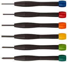 Отвертки для точных работ  6 шт. ( PH00, PH0, PH1, SL1.4, 1.8, 2, 4 мм ) КУРС