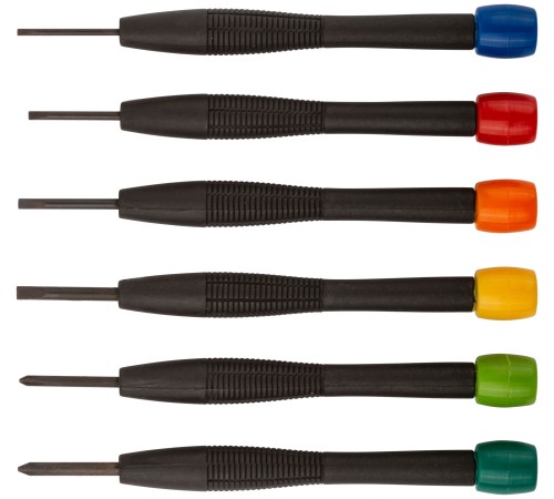 Отвертки для точных работ  6 шт. ( PH00, PH0, PH1, SL1.4, 1.8, 2, 4 мм ) КУРС