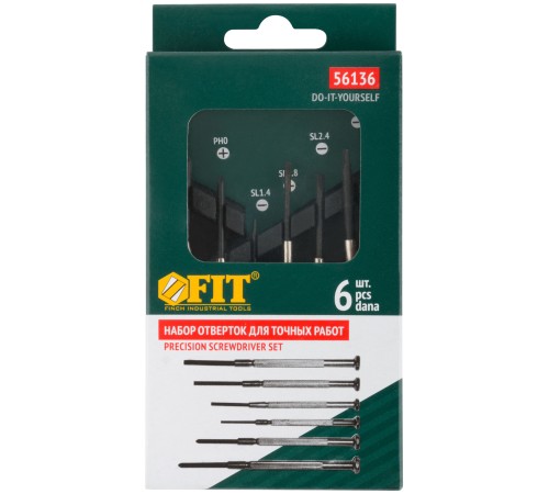 Отвертки часовые 6 шт. FIT DIY