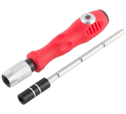 Отвертка с битами для точных работ, 30 бит, удлинитель, в пластиковом боксе КУРС