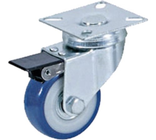 Колесо аппаратное поворотное SCvb 92 75 мм с тормозом (синяя резина) Колесо аппаратное поворотное SCvb 92 75 мм с тормозом (синяя резина)