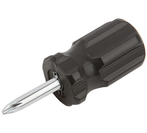 Отвертка с переставным жалом "коротыш", CrV сталь, черная пластиковая ручка 6x40 мм PH2/SL6 КУРС