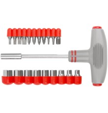 Отвертка Т-образная, 11 CrV бит и 9 головок FIT IT