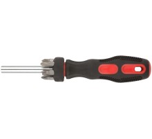 Отвертка 6 CrV бит, прорезиненная ручка с антискользящим покрытием КУРС Отвертка 6 CrV бит, прорезиненная ручка с антискользящим покрытием КУРС