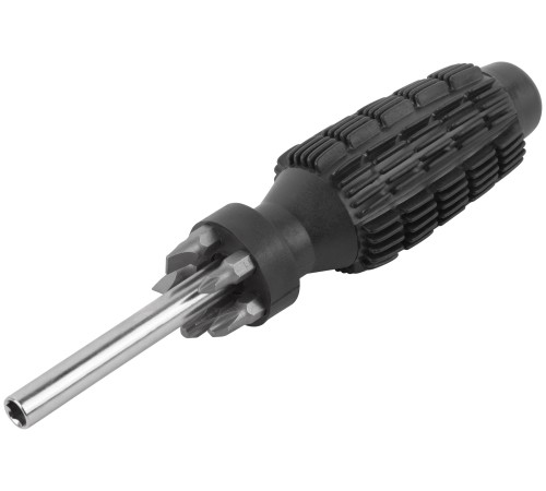 Отвертка 5 CrV бит, черная усиленная ручка с антискользящей накладкой FIT IT