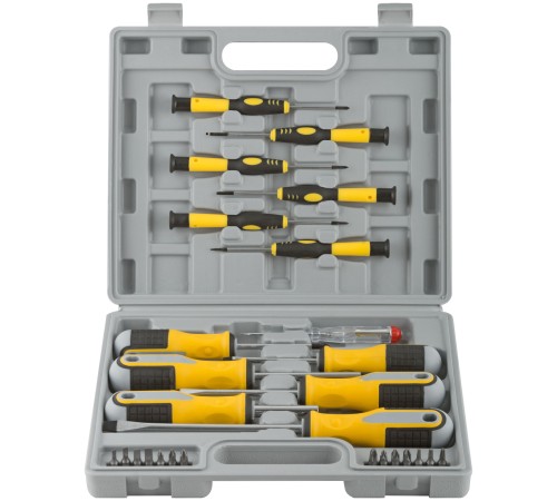 Отвертки "Старт" и биты CrV, набор 27 шт., пластиковый кейс FIT IT