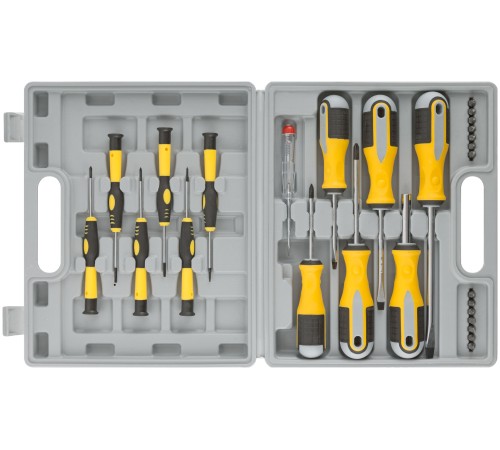 Отвертки "Старт" и биты CrV, набор 27 шт., пластиковый кейс FIT IT