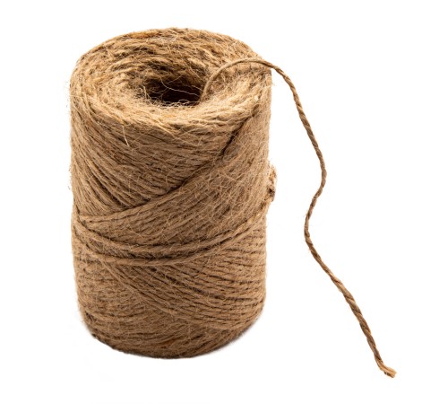 Шнур банковский джутовый 100 м, сменный блок, вес 120 гр +- 10%, Сибртех