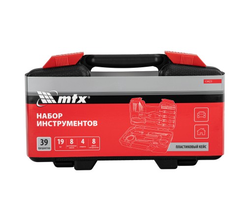 Набор инструментов, пластиковый кейс, 39 предметов MTX
