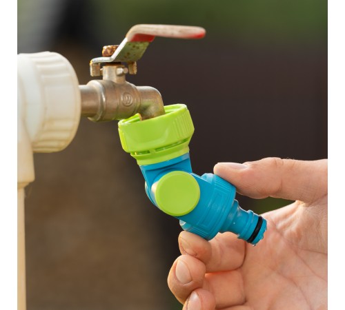 Адаптер штуцерный, шарнирный, с переключателем, 1/2-1'', Palisad Luxe