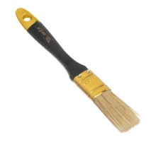 Кисть плоская "Профи" 1", натуральная щетина, деревянная ручка MTX