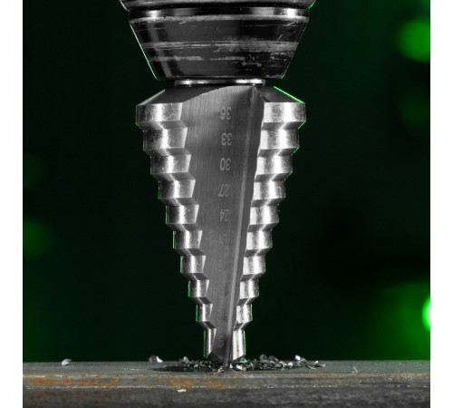 Сверло ступенчатое по металлу, 9-12-15-18-21-24-27-30-33-36 мм, 4241 Сибртех