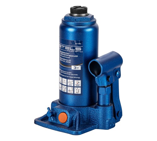 Домкрат гидравлический бутылочный, 3 т, H подъема 178-343 мм, в пластиковом кейсе Stels
