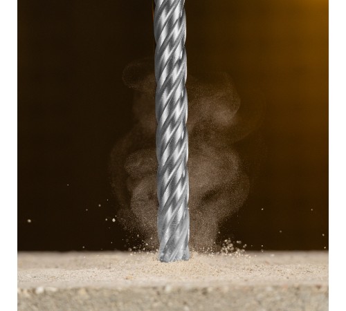 Бур по бетону, цельная крестовая пластина, 12x215 мм, SDS PLUS Denzel