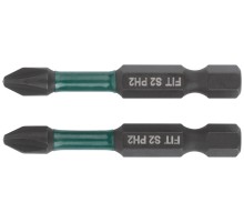 Биты кованые ударные, сталь S2, односторонние  50 мм PH2, Профи 2 шт., блистер FIT HQ