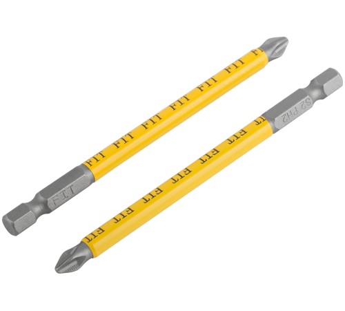 Биты кованые, сталь S2, односторонние 100 мм PH2, Профи 2 шт., блистер FIT HQ