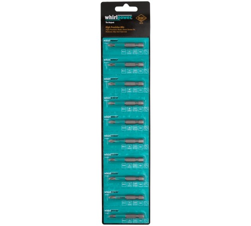 Биты WP, сталь S2, с насечкой, Профи, 50 мм PH1, 10 шт. WP HQ