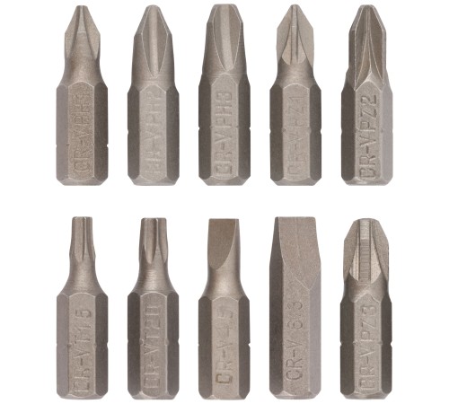 Биты набор 10 шт. CrV, 25 мм FIT IT