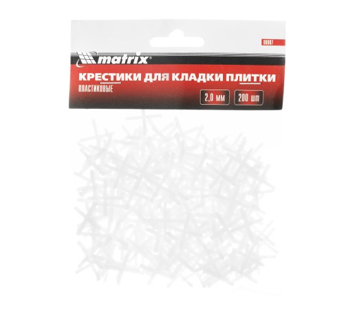 Крестики, 2.0 мм, для кладки плитки, 200 шт Matrix Крестики, 2.0 мм, для кладки плитки, 200 шт Matrix