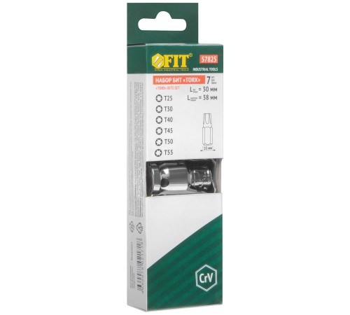 Набор бит "TORX" 7 шт. CrV FIT IT