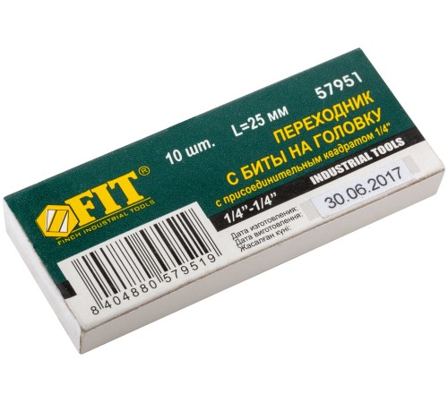 Адаптеры с биты на головку для отвертки CrV 1/4"-1/4", 25 мм (10 шт.) FIT IT Адаптеры с биты на головку для отвертки CrV 1/4"-1/4", 25 мм (10 шт.) FIT IT