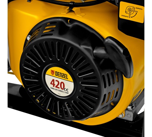 Генератор бензиновый GE 6900, 5.5 кВт, 220 В/50 Гц, 25 л, ручной старт Denzel