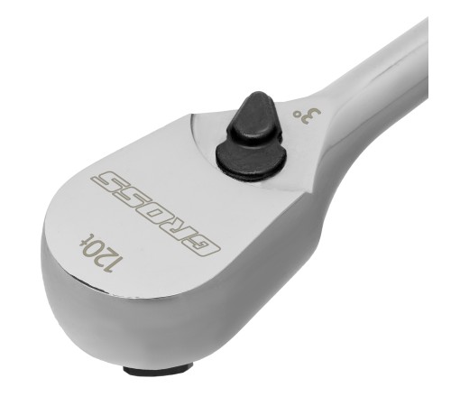 Ключ-трещотка 1/2", CrV, 120 зубьев, цельнометаллический, хром Gross Ключ-трещотка 1/2", CrV, 120 зубьев, цельнометаллический, хром Gross