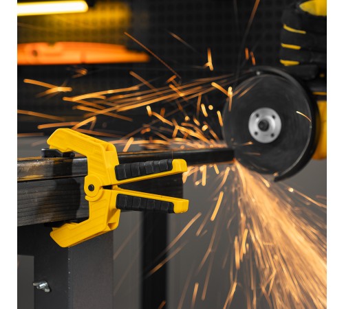 Струбцина клещеобразная, усиленная 65 х 50 мм, двухкомпонентные рукоятки Denzel