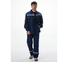 Костюм Фаворит-1 СОП (тк.Смесовая,210) брюки, т.синий/васильковый