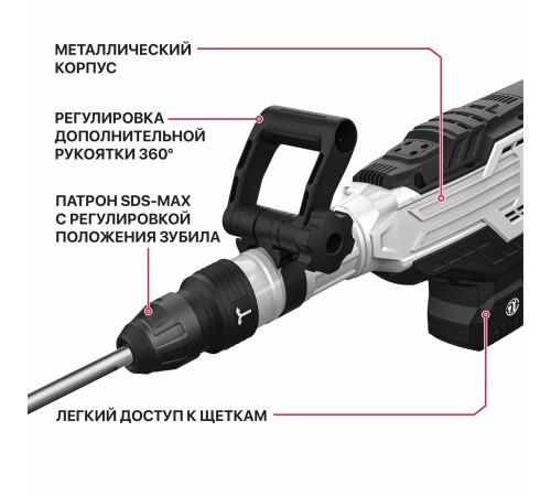 Молоток отбойный SDS-MAX сетевой P.I.T. GSH65-C6