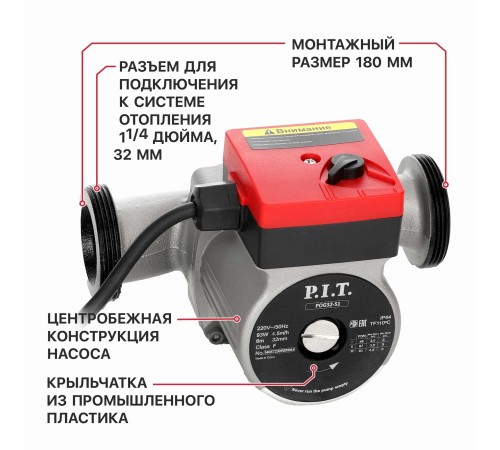 Насос циркуляционный сетевой P.I.T. POG32-S1