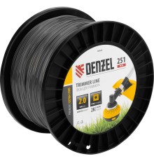Леска для триммера двухкомпонентная квадрат, 2,0мм х 251м, на DIN катушке EXTRA CORD Denzel Леска для триммера двухкомпонентная квадрат, 2,0мм х 251м, на DIN катушке EXTRA CORD Denzel