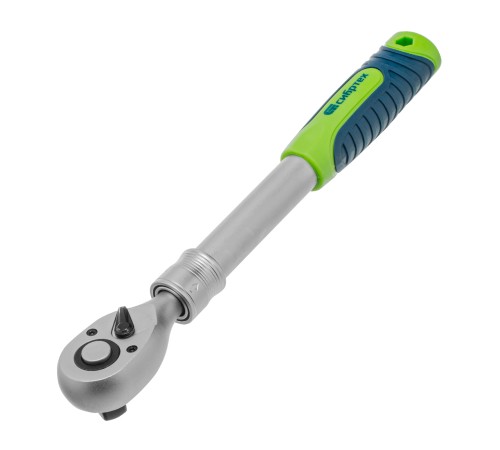 Ключ-трещотка телескопический 1/2", 300-430 мм, 72 зуба, с быстрым сбросом Сибртех