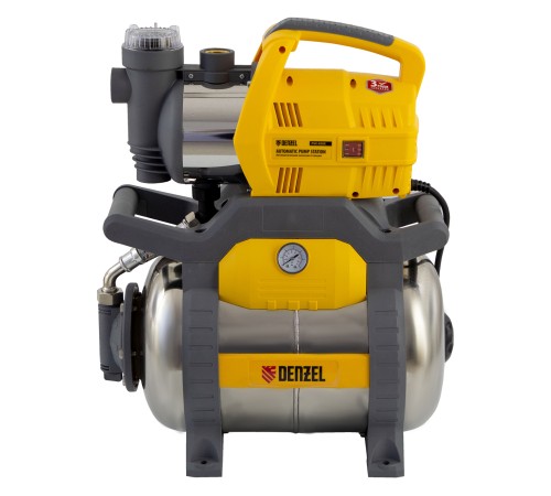 Насосная станция PSХ950X, Х-Pro, 950 Вт, 3300 л/ч, ресивер 24 л, подъем 38 м, нержавейка Denzel