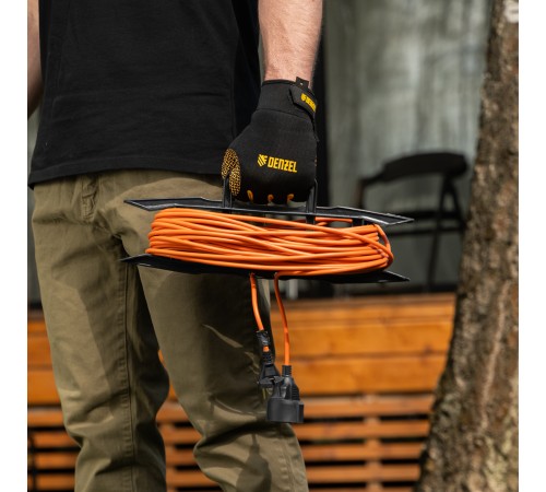 Удлинитель-шнур силовой Garden Series, б/з, ПВС, 20м, 1 розетка, 2 x 1 мм, Denzel