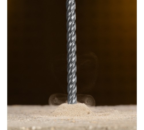 Бур по бетону, цельная крестовая пластина, 8x265 мм, SDS PLUS Denzel