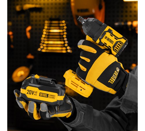 Гайковерт ударный аккумуляторный бесщет. CIWH-BL-20-500, Li-Ion, 20 В// Denzel