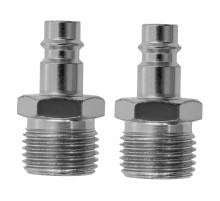 Ниппель универсальный быстросъемный ("папа") внешняя резьба 1/2, 2 шт, Stels