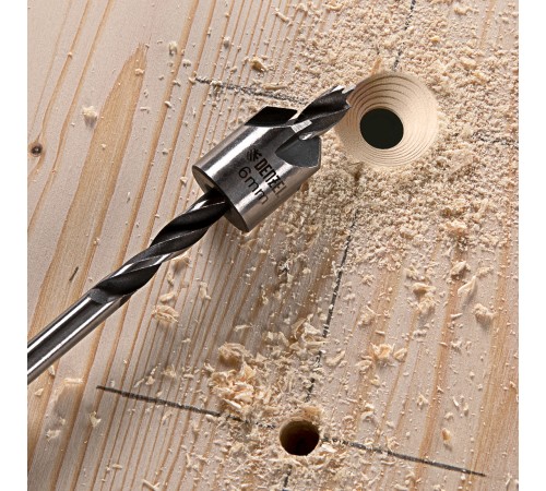 Набор сверл зенкеров по дереву, 3-10 мм, 7 шт // Denzel