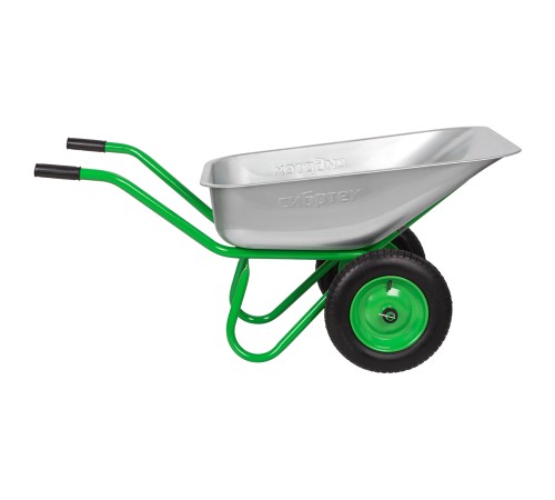 Тачка садово-строительная 2-х колесная, грузоподъемность 230 кг, объем 90 л Сибртех